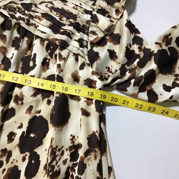 Entro Cow Print Ruffled Long Sleeve Mini Dress - Picture 14 of 15